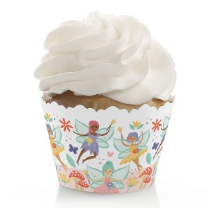 Big Dot of Happiness Let's Be Fairies - Fairy Garden Birthday Party Decorations - Party Cupcake Wrappers - Set of 12 - 1 of 4