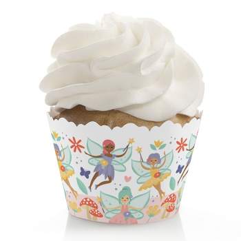 Big Dot of Happiness Let's Be Fairies - Fairy Garden Birthday Party Decorations - Party Cupcake Wrappers - Set of 12