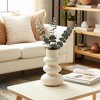 Dolomite Stacked Vase Contemporary Abstract Stacked Sphere Cotton - 3 of 4