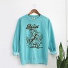 Simply Sage Market Women's Garment Dyed Graphic Sweatshirt Actin' Up Horse - 2 of 2