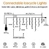 Itopfox 49.2ft 440 LED Extendable Icicle Christmas Lights 8 Modes Adjustable Timer Waterproof 88 Drops Warm White 1 Pack Clear Wire - 2 of 4