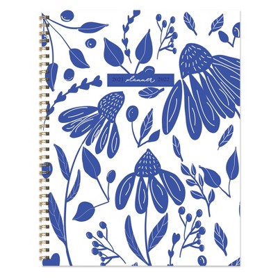 2021-22 Academic Planner 8.5" x 11" Delicate Flowers Daily/Weekly/Monthly - The Time Factory
