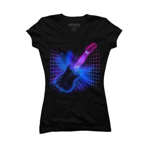 Junior's Design By Humans Retro Rock By NeonDreamDesigns T-Shirt - 1 of 3