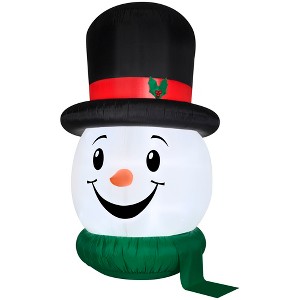 Gemmy Christmas Airblown Inflatable Snowman Head Giant, 10 ft Tall, Multi - 1 of 2