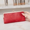 FATMOON Vintage Women’s Bifold Wallet Clutch with Kiss-Lock & Zip Coin Pocket - Slim PU Leather Purse for Daily Use - 2 of 4