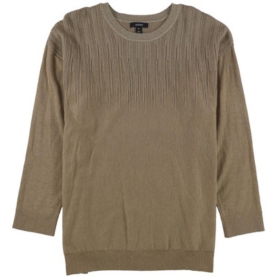 Alfani Womens Vented Hem Pullover Sweater