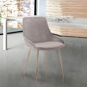 Heidi Velvet Dining Accent Chair - Armen Living - 1 of 4