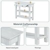 PAGED Retro Oak Veneer Console Table with Drawer & 2 Shelves, Entryway Table with Storage, Slim Profile, Entryway Sofa Table - 4 of 4
