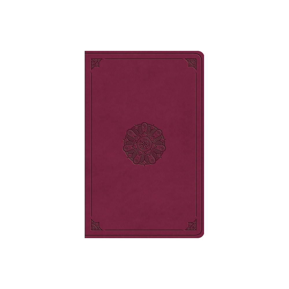 ESV Premium Gift Bible (Trutone, Raspberry, Emblem Design) - by Esv Bibles (Leather Bound)