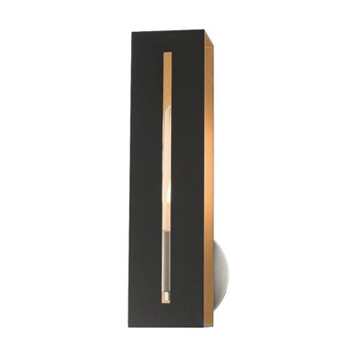 Modern Black Steel Rectangular Wall Sconce Light