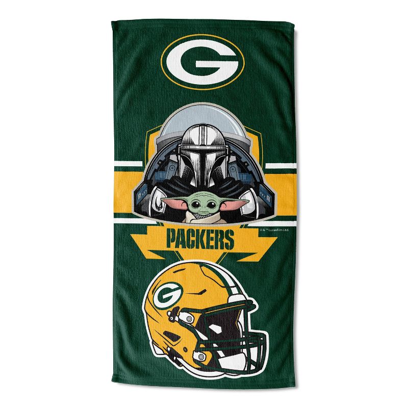 27&#34;x54&#34; NFL Green Bay Packers Star Wars Hugger with Beach Towel, 2 of 4