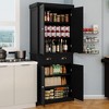 71"H MDF Kitchen Pantry Storage Cabinet with 4 Doors, 1 Drawer, and 2 Adjustable Shelves for Dining Room, Living Room - 4 of 4