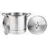 J&V TEXTILES Aluminum Stock Pot with Lid and Steamer Insert, 24, 32, 40 Quart, 6 Piece Set - 3 of 4