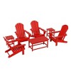 WestinTrends 7 Piece Set Outdoor Folding Adirondack Chairs with Coffee Table Side Table - 3 of 4