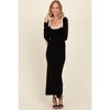 PinkBlush Black Shoulder Bow Detail Maternity Maxi Sweater Dress - 4 of 4