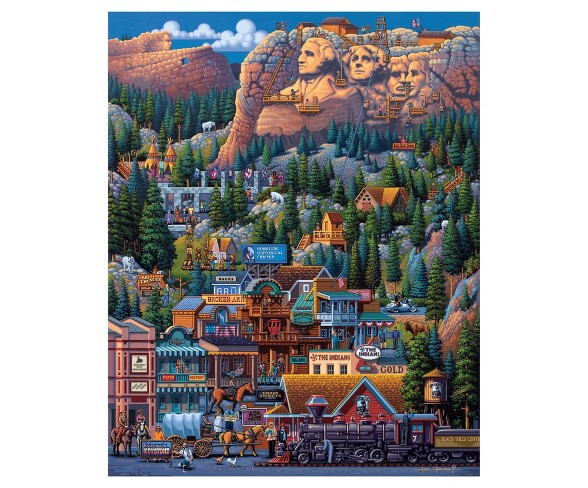 Mount Rushmore Folk Art Puzzle 500pc