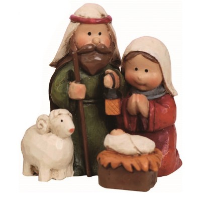 Transpac Resin Multicolor Christmas Mini Nativity Figurine