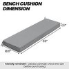 Crestlive Products Outdoor Bench Cushion with Ties Water Resistant Fabric Durable Thicken Memory Foam for Loveseat Couch Porch Swing - 2 of 4