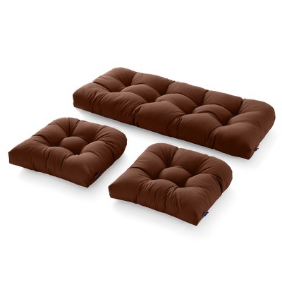Outdoor Chair Cushions,3 Piece Loveseat Outdoor Cushions Set,Tufted/Wicker Patio Cushion for Patio Furniture All Weather,44"x19"x5"