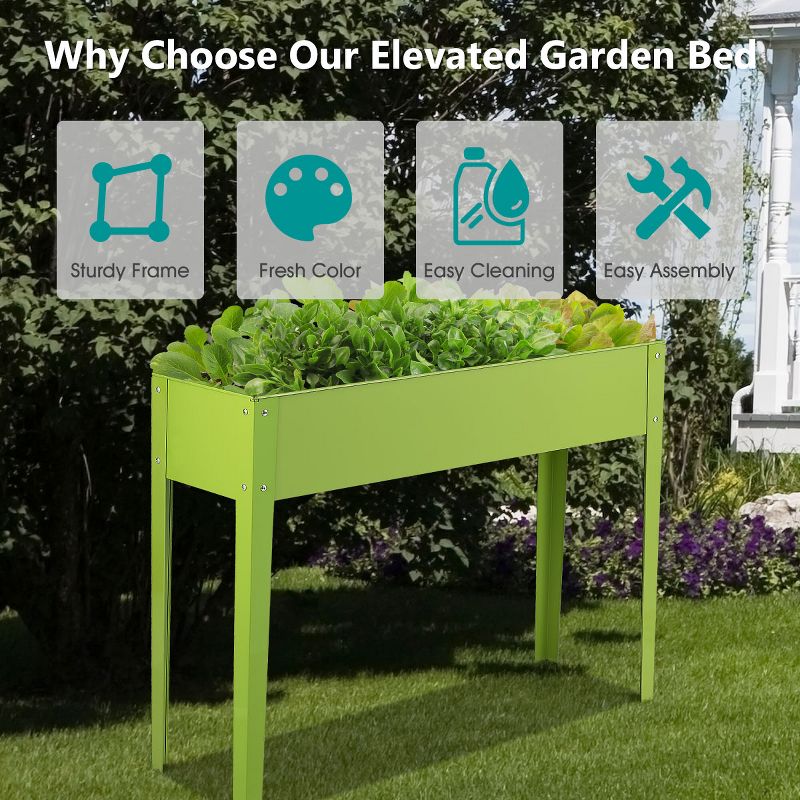 Costway 40''x12'' Outdoor Elevated Garden Plant Stand Raised Tall Flower Bed, 5 of 9