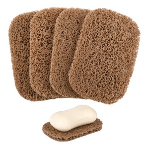 Aoibox 4PCS BPA-Free Soap Savers Pads for Soap Dish, Easy to Clean Soap Lifting Pads for Shower Kitchen Bathroom Travel Hotel - 1 of 4