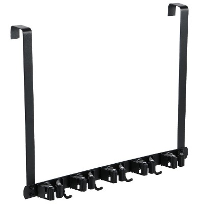 LunaLulinlk Mop and Broom Holder Wall Mount Over The Door Broom Holder with 2 Over Door Hooks Stainless Steel Mop Holder Utility Broom Gripper