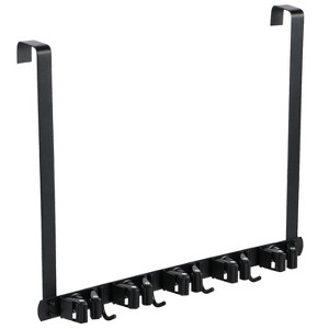 LunaLulinlk Mop and Broom Holder Wall Mount Over The Door Broom Holder with 2 Over Door Hooks Stainless Steel Mop Holder Utility Broom Gripper - 1 of 4