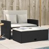 vidaXL Patio Sofa Black, Cream White - 3 of 4