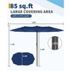 13 Ft Extra Large Double-Sided Patio Umbrella, Outdoor Umbrella with Water-Resistant Polyester Canopy, Crank Handle and 12 Strong Steel Ribs - 4 of 4