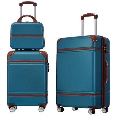 BEAFUP Hardshell Luggage Sets,  20"+24" Set of 3 Luggages and Cosmetic Case Spinner Suitcase with TSA Lock Lightweight