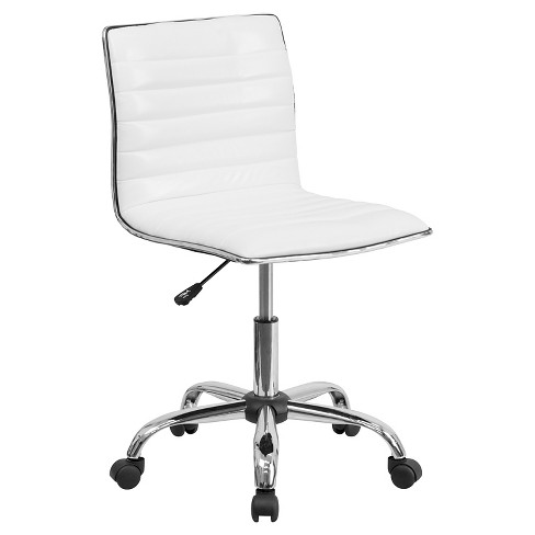 Low Back Armless Designer Swivel Task Chair White - : Target