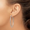Black Bow Jewelry 2.5mm, Sterling Silver Twisted Round Hoop Earrings, 45mm in Diameter - 3 of 4