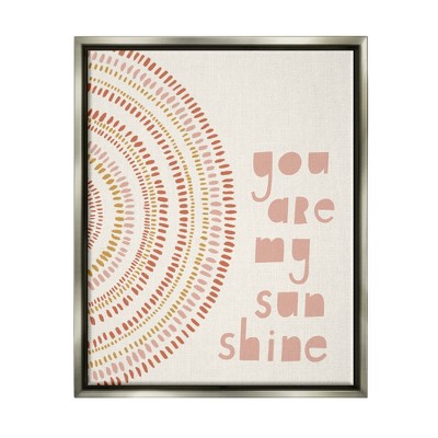 Stupell Industries You're My Sunshine Motivational Phrase Boho Stripe Circle