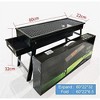 Portable Barbecue Charcoal Grill, Foldable BBQ Tabletop Smoker, Camping Barbecue Grill for Garden Backyard Party Picnic Beach - 2 of 4