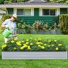 BestMassage Raised Garden Bed 12in H Outdoor Planter Raised Bed with Galvanized Metal, Silver - 2 of 4