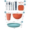 Itopfox 48 Pcs Dinnerware Sets, Unbreakable Plates & Bowls, Reusable for 4, Travel Camping Picnic Home Party Cutlery Set, Dishwasher Microwave Safe - 2 of 4