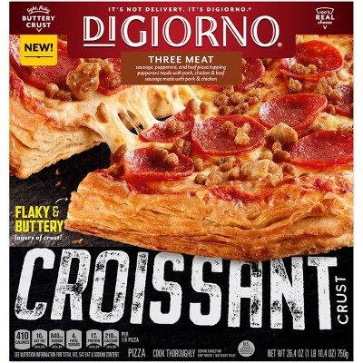 DiGiorno Croissant Crust Three Meat Frozen Pizza - 26.4oz