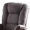 Rubberwood and Microfiber Glider Chair with Ottoman, Smooth Gliding Motion and Plush Upholstery - 3 of 4
