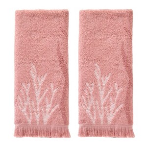 SKL Home 2pk Ocean Coral Sculpted Hand Towel Set - 1 of 3