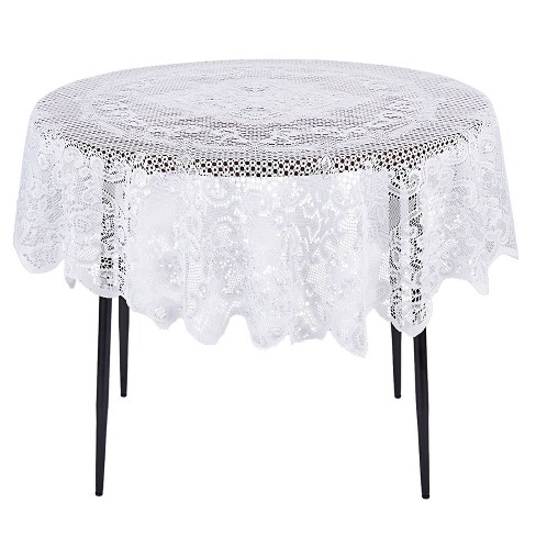 White Lace Table Runner Rectangular Table Dresser for Dining