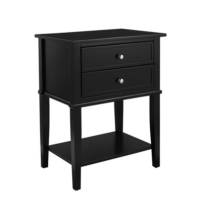 Ameriwood Home Franklin Nightstand Table with 2 Drawers and Lower Shelf