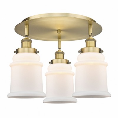 Canton - 3 Light Flush Mount In Industrial Style-10.75 Inches Tall and 17.75 Inches Wide