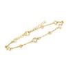 Ross-Simons Italian 1.15 ct. t.w. Bezel-Set CZ Station Anklet in 18kt Gold Over Sterling - 2 of 4