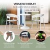 WestinTrends Playa 5-Piece Outdoor Metal Frame Square Dining Table Patio Set with Stackable Patio Dining Chairs - 4 of 4