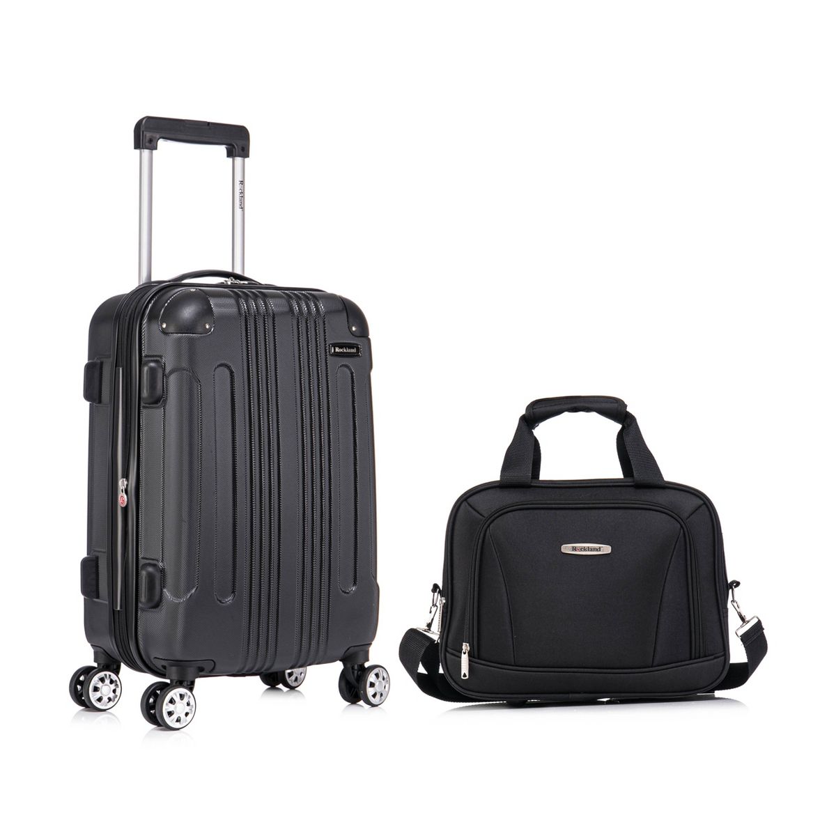 Rockland London Hardside Expandable Spinner Wheel Luggage Carry On Suitcase