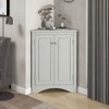 NicBex Modern Triangle Bathroom Corner Cabinet with 3 Adjustable Shelves,Freestanding Storage Cabinet with Anti-Tipping Device for Bathroom - 2 of 4