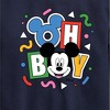 Boys' - Disney - Mickey Oh Boy 90s Graphic Long Sleeve Fleece Sweatshirt - 2 of 4