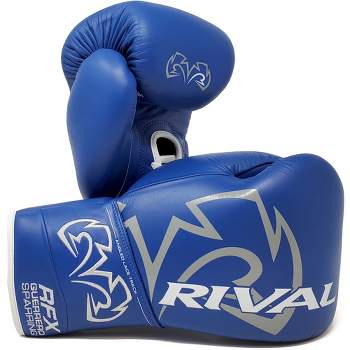 Cleto Reyes Hook And Loop Leather Training Boxing Gloves - Blue/silver :  Target
