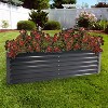 Sunnydaze Outdoor Vegetable or Flower Galvalume Steel Raised Garden Bed for Backyard or Garden - Rectangle - 71" - 2 of 4