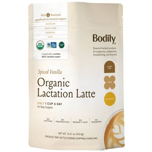 Bodily Organic Vegan Lactation Latte Powder, Lactation Support for Breastfeeding - Spiced Vanilla - 14.67oz - 1 of 4
